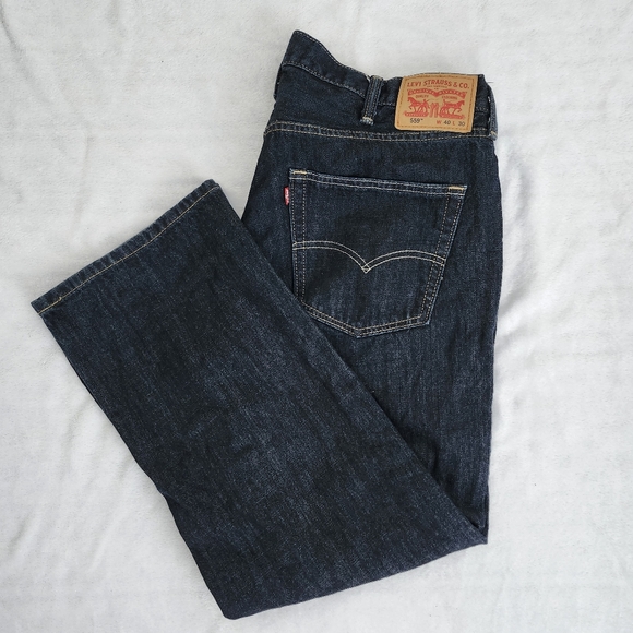 Levi's Other - LEVI'S 559‎  Men's  Relaxed Fit Straight Dark Blue Jeans 40x30